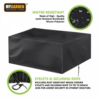 Husa de protectie pentru masa de gradina, negru, 210 x 75 x 80 cm, MyGarden, 3312
